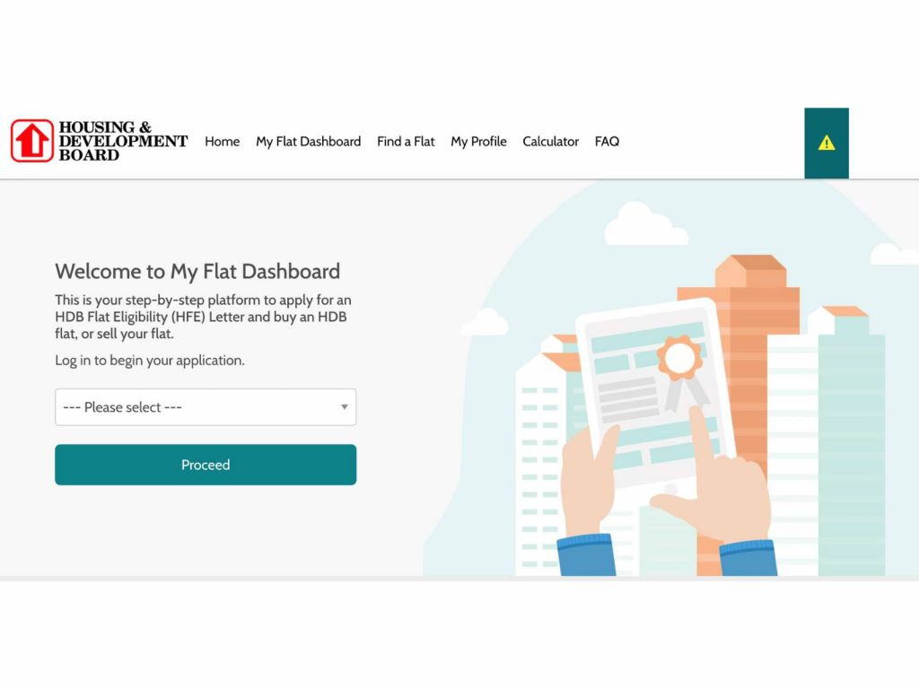 Register Intent to Sell screen on HDB Flat Portal for Singapore HDB resale process 2025, including mandatory 7-day waiting period