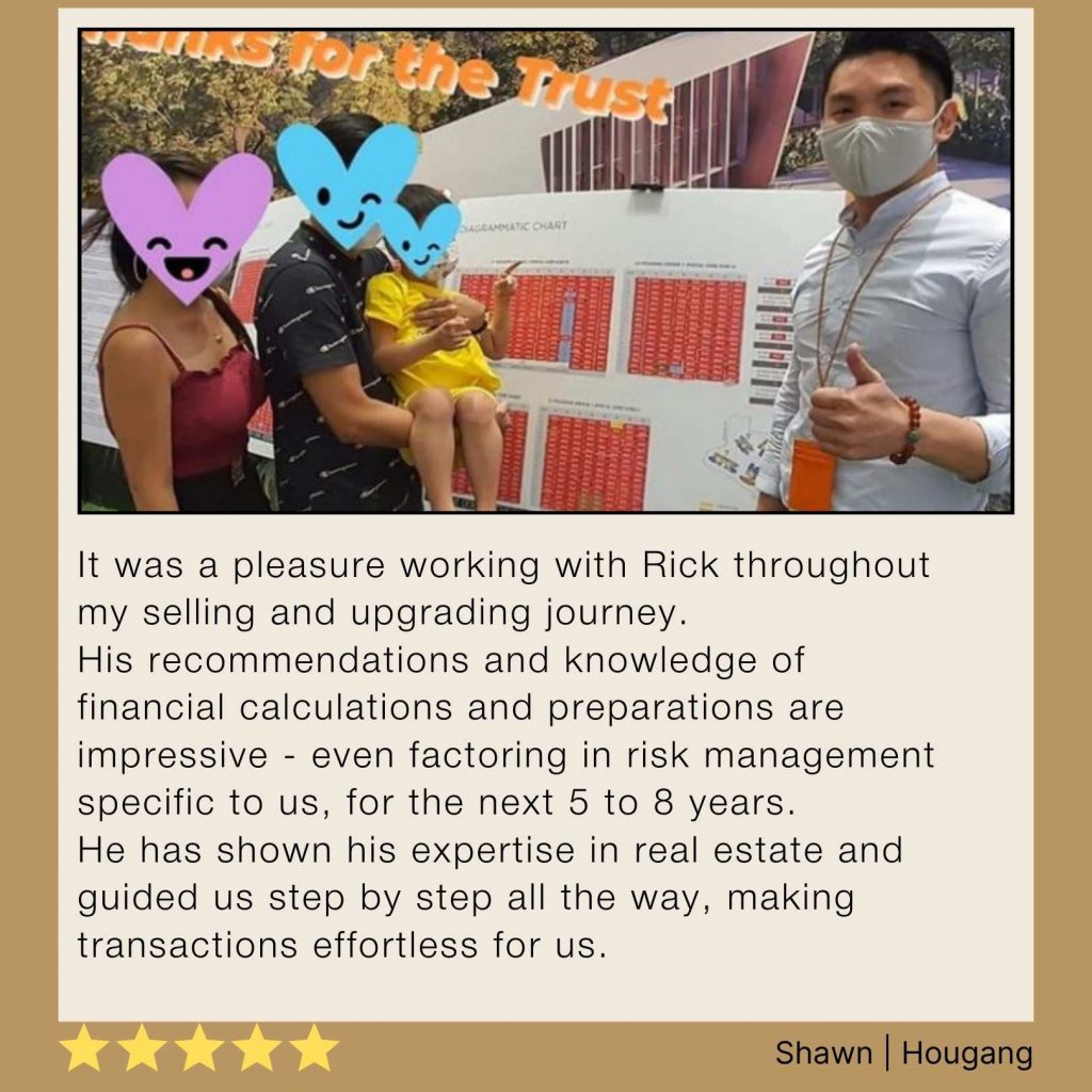 Five-star review from a Riverfront Residences buyer who sold an HDB flat and upgraded with Rick Long's guidance