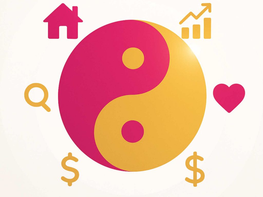 Modern RPM PPP Matrix featured image—a magenta and gold yin-yang symbol with house, bar chart, heart, dollar sign, and key icons, set on a clean white background.