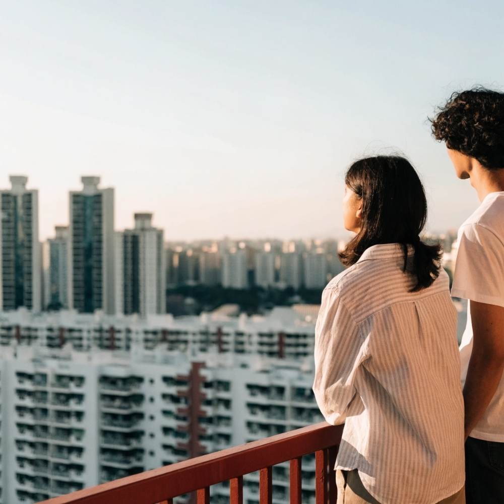 Singapore HDB and private condo with a buyer weighing the Right Fit Framework's four layers