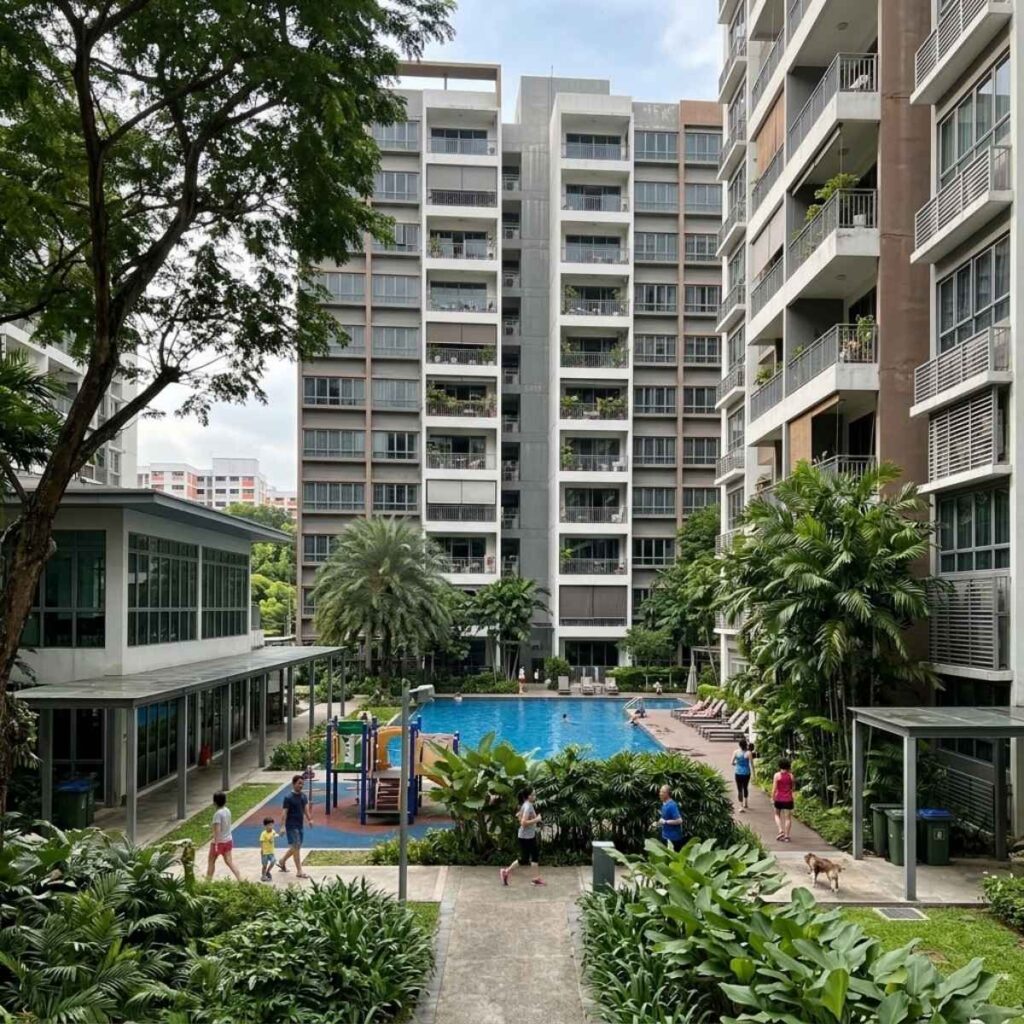 Executive condominium development in Singapore past its five-year minimum occupation period
